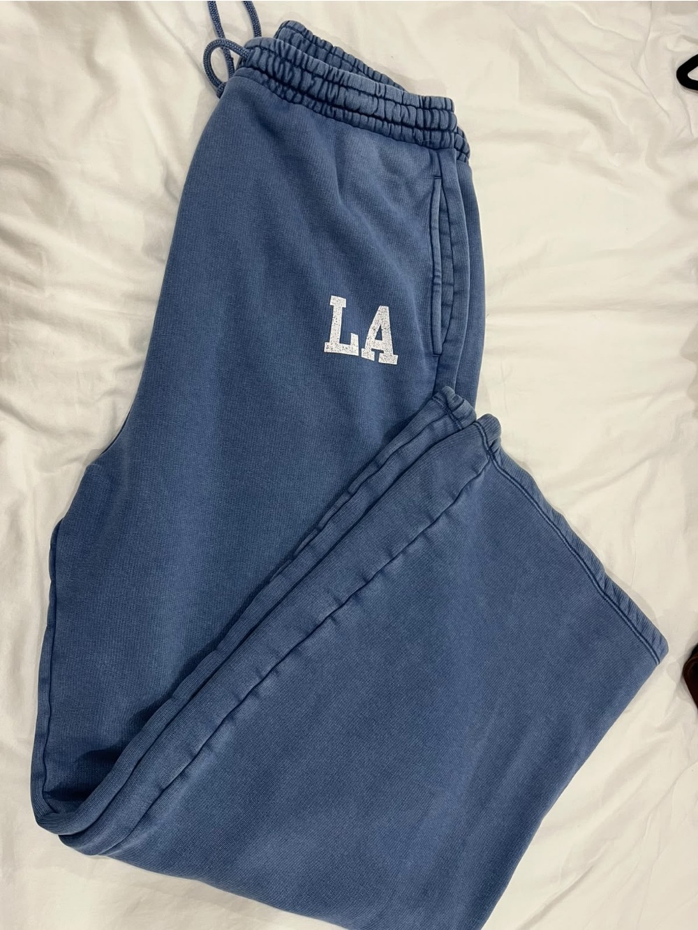 Women’s Zara Blue 'LA' Logo Jogger Sweatpants size M